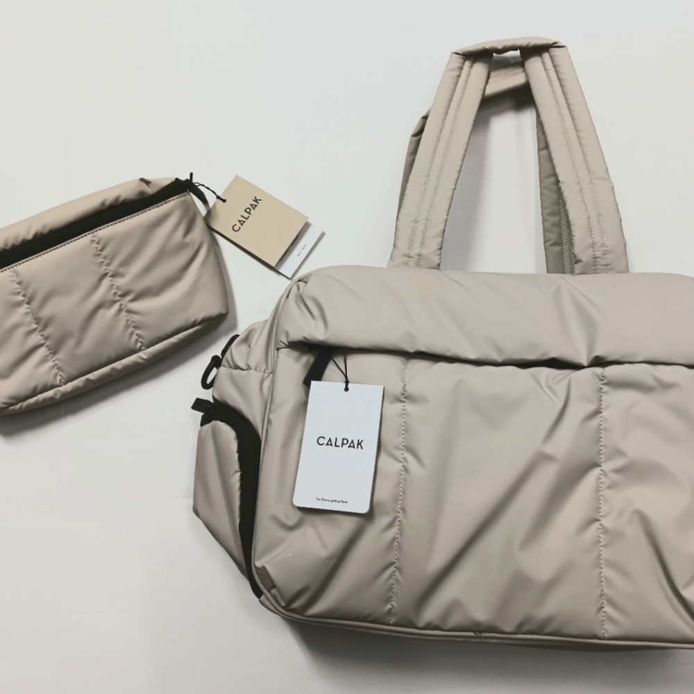 Calpak Luca Duffel Belt Bag oatmeal new